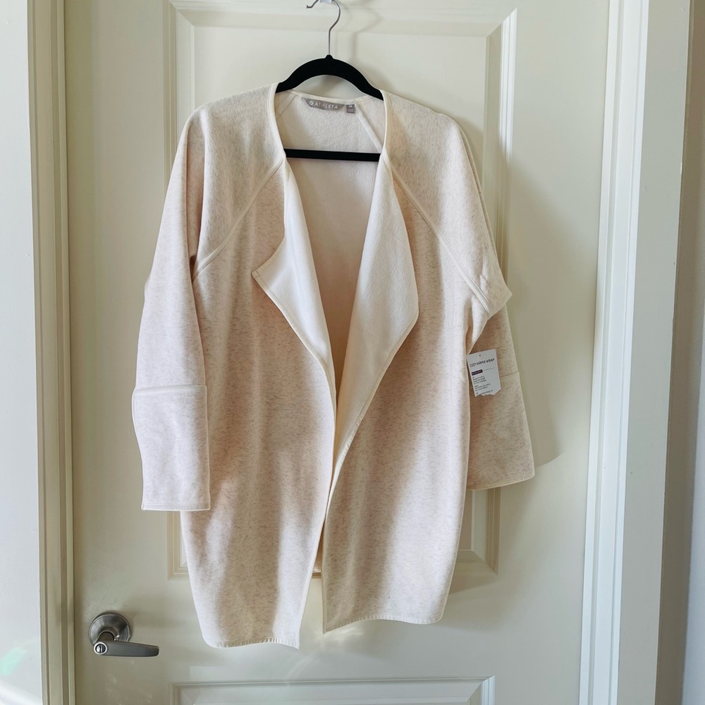Athleta Cozy Karma wrap sweatshirt/ cardigan sz XS oversized NWT $118